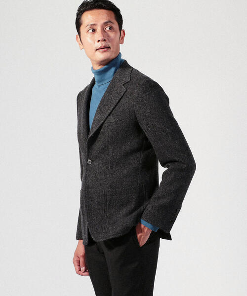 セール】ラグジュアリーツイード シングル3Bジャケット LANIFICIO DI  