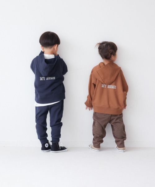 LOWRYS FARM（ローリーズファーム）の「ＵＳＡウラケロゴフーディ　227843（Tシャツ/カットソー・キッズ・ベージュ/ネイビー/アイボリー・110cm/120cm/130cm/140cm/150cm）」の9枚目の写真