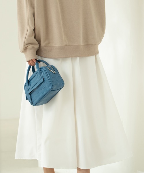 SAISON DE PAPILLON(セゾンドパピヨン)の「タックフレアスカート(スカート・レディース・ホワイト/ベージュ/ブルー/ブラック/パープル・L/S/M/XL)」の14枚目の写真