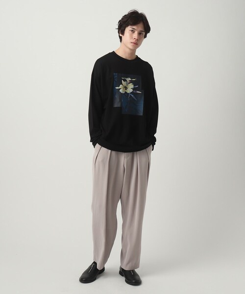 tk.TAKEO KIKUCHI(ティーケータケオキクチ)の「◆ダークフラワーロンT(Tシャツ/カットソー・メンズ・オフホワイト/ブラック/ボルドー・02/03)」の14枚目の写真