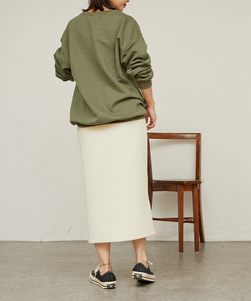 BONbazaar（ボンバザール）の「【防寒におすすめ】ストライプキルトスカート（スカート・レディース・ネイビー/グレー/オフホワイト・40）」の6枚目の写真