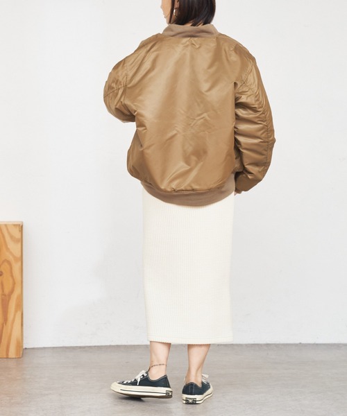 BONbazaar（ボンバザール）の「【防寒におすすめ】ストライプキルトスカート（スカート・レディース・ネイビー/グレー/オフホワイト・40）」の14枚目の写真