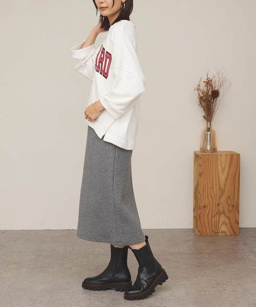 BONbazaar（ボンバザール）の「【防寒におすすめ】ストライプキルトスカート（スカート・レディース・ネイビー/グレー/オフホワイト・40）」の22枚目の写真