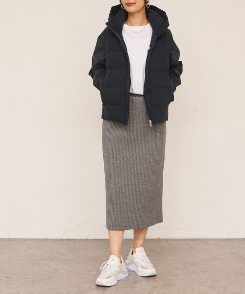 BONbazaar（ボンバザール）の「【防寒におすすめ】ストライプキルトスカート（スカート・レディース・ネイビー/グレー/オフホワイト・40）」の18枚目の写真