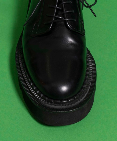MAISON SPECIAL(メゾンスペシャル)の「《ユニセックスアイテム》【SPECIAL SHOES FACTORY コラボ】東京産タンクソールプレーントゥシューズ 【MAISON SPECIAL/メゾンスペシャル】(ブーツ・メンズ・ブラック・25.5/26.5/27.5)」の5枚目の写真