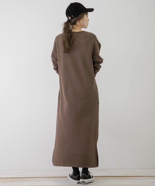 URBAN RESEARCH Sonny Label（アーバンリサーチサニーレーベル）の「【WEB限定】ハリスツイードポケット付きスウェットワンピース（ワンピース・レディース・ネイビー/ブラウン/カーキ・FREE）」の7枚目の写真