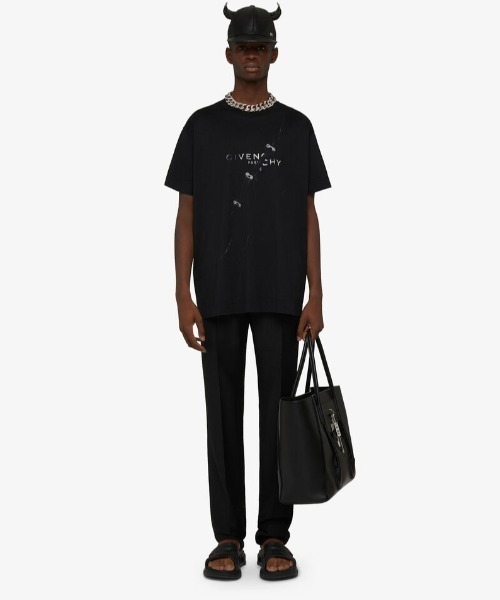 GIVENCHY（ジバンシイ）の「トロンプルイユ エフェクトのGIVENCHY スリムフィット Tシャツ（Tシャツ/カットソー・レディース・ブラック・M/L/XS/S）」の4枚目の写真
