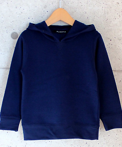 THE CASUAL(カジュアル)の「ガゼット付き無地プルオーバーパーカー キッズ(パーカー・キッズ・チャコール/パープル/ミント/モカ/ベージュ/ネイビー/ブラック/ブラウン/杢グレー/オートミール・110cm/130cm/120cm/140cm/160cm/150cm)」の9枚目の写真