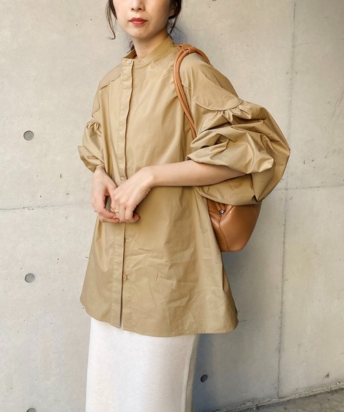CAPRICIEUX LE'MAGE（カプリシューレマージュ）の「肩パイピングシャツ（シャツ/ブラウス・レディース・ホワイト/ベージュ・FREE）」の12枚目の写真