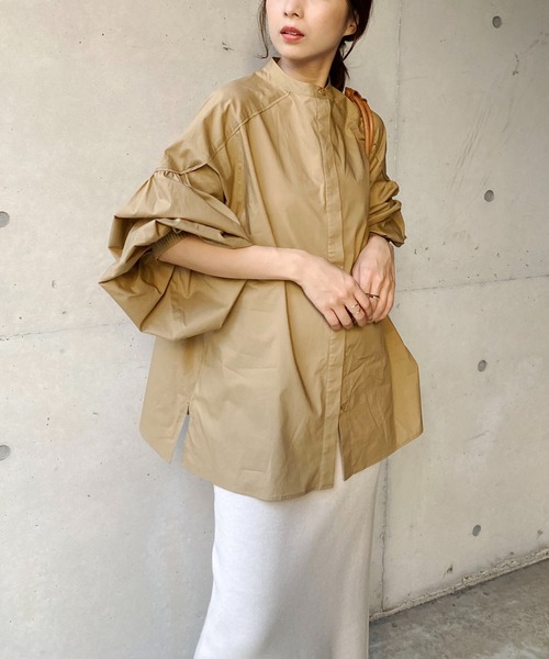 CAPRICIEUX LE'MAGE（カプリシューレマージュ）の「肩パイピングシャツ（シャツ/ブラウス・レディース・ホワイト/ベージュ・FREE）」の14枚目の写真