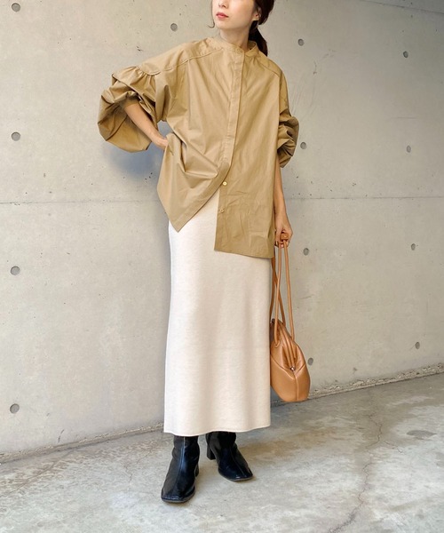 CAPRICIEUX LE'MAGE（カプリシューレマージュ）の「肩パイピングシャツ（シャツ/ブラウス・レディース・ホワイト/ベージュ・FREE）」の19枚目の写真