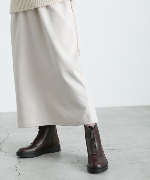 select MOCA（セレクトモカ）の「ハーフジップショートブーツ（ブーツ・レディース・ホワイト/ブラック/ブラウン・SMALL/MEDIUM/LARGE）」の11枚目の写真