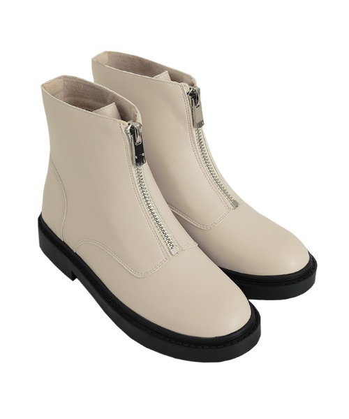 select MOCA（セレクトモカ）の「ハーフジップショートブーツ（ブーツ・レディース・ホワイト/ブラック/ブラウン・SMALL/MEDIUM/LARGE）」の15枚目の写真