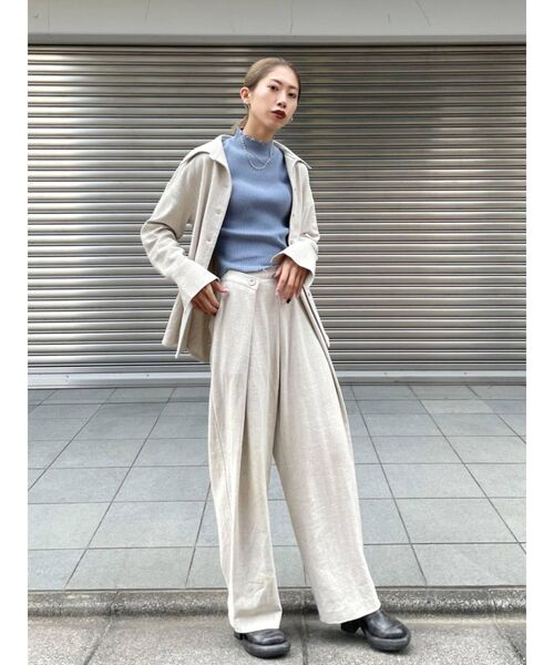 EMODA（エモダ）の「ホールドボタンルーズパンツ（その他パンツ・レディース・アイボリー/ブラック/グリーン・SMALL/MEDIUM）」の5枚目の写真