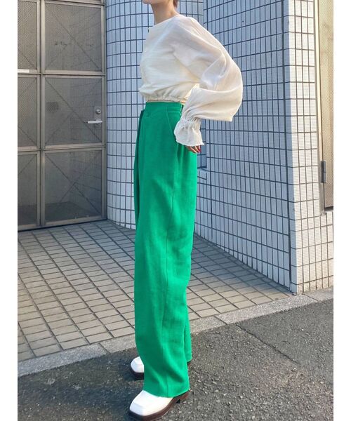 EMODA（エモダ）の「ホールドボタンルーズパンツ（その他パンツ・レディース・アイボリー/ブラック/グリーン・SMALL/MEDIUM）」の10枚目の写真