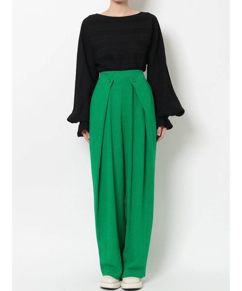 EMODA（エモダ）の「ホールドボタンルーズパンツ（その他パンツ・レディース・アイボリー/ブラック/グリーン・SMALL/MEDIUM）」の18枚目の写真