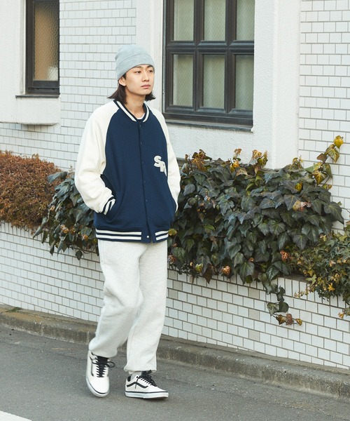 SPOC STORE（スポックストア）の「【SPOC STORE】サガラワッペン/ラグランスウェットスタジャン（スタジャン・レディース・ブラック/ネイビー/レッド/グリーン・M/L）」の9枚目の写真