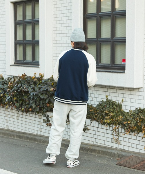 SPOC STORE（スポックストア）の「【SPOC STORE】サガラワッペン/ラグランスウェットスタジャン（スタジャン・レディース・ブラック/ネイビー/レッド/グリーン・M/L）」の12枚目の写真