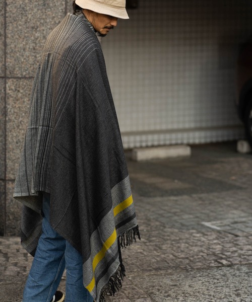 Iroquois（イロコイ）の「LINE STOLE（ストール/ショール・メンズ・ブラック系その他・FREE）」の5枚目の写真