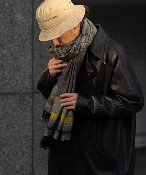 Iroquois（イロコイ）の「LINE STOLE（ストール/ショール・メンズ・ブラック系その他・FREE）」の7枚目の写真