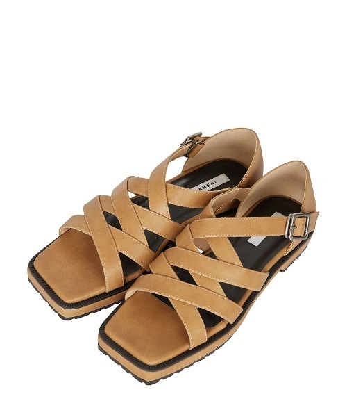 Ameri（アメリ）の「WIDE NET FLAT SANDALS（サンダル・レディース・ブラック/ブラウン・SMALL/MEDIUM/LARGE）」の13枚目の写真