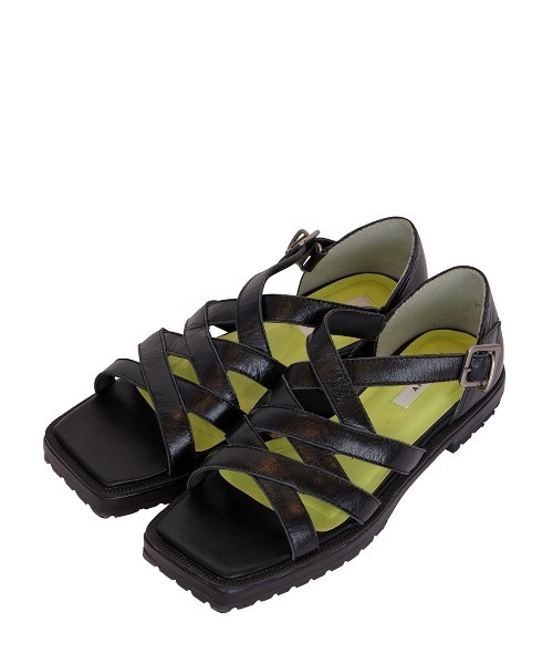 Ameri（アメリ）の「WIDE NET FLAT SANDALS（サンダル・レディース・ブラック/ブラウン・SMALL/MEDIUM/LARGE）」の12枚目の写真