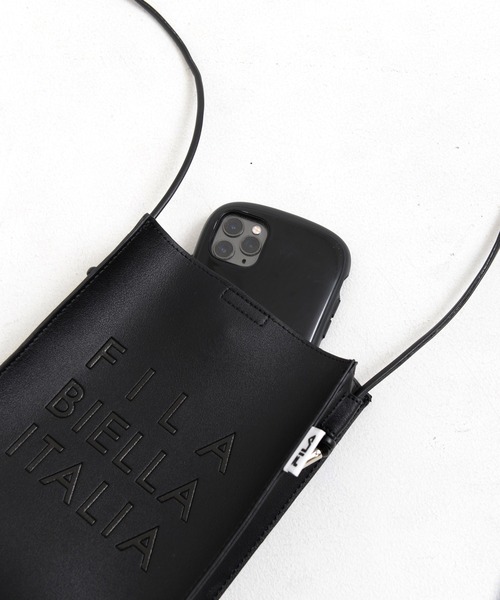 FILA(フィラ)の「【FILA/フィラ】フェイクレザー スクエアショルダーバッグ ミニショルダーバッグ/PUレザー(ショルダーバッグ・レディース・ブラック/オフホワイト・FREE)」の10枚目の写真