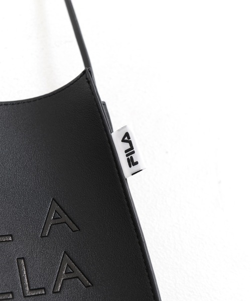 FILA(フィラ)の「【FILA/フィラ】フェイクレザー スクエアショルダーバッグ ミニショルダーバッグ/PUレザー(ショルダーバッグ・レディース・ブラック/オフホワイト・FREE)」の17枚目の写真