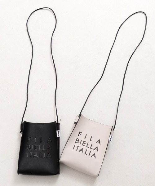 FILA(フィラ)の「【FILA/フィラ】フェイクレザー スクエアショルダーバッグ ミニショルダーバッグ/PUレザー(ショルダーバッグ・レディース・ブラック/オフホワイト・FREE)」の11枚目の写真