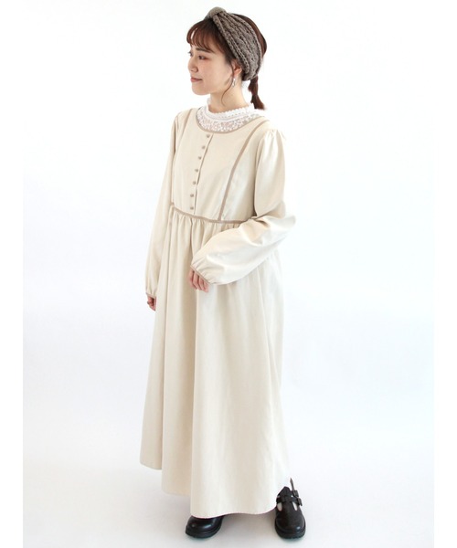 ehka sopo（エヘカソポ）の「配色パイピングワンピース（ワンピース・レディース・キナリ/ミント/モカ・ﾌﾘ-）」の11枚目の写真