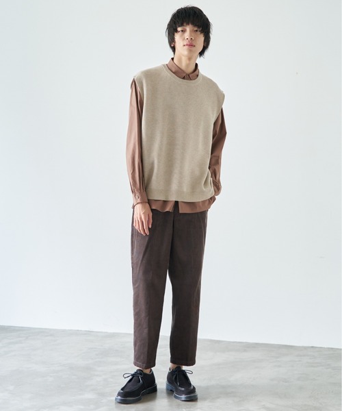 WYM LIDNM（ウィム バイ リドム）の「ノースリーブニット（ニット/セーター・メンズ・ブラウン・M）」の3枚目の写真