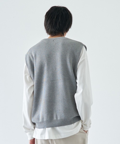 WYM LIDNM（ウィム バイ リドム）の「ノースリーブニット（ニット/セーター・メンズ・ブラウン・M）」の4枚目の写真