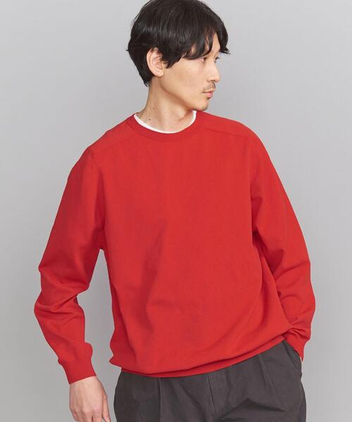 BEAUTY&YOUTH UNITED ARROWS(ビューティーアンドユースユナイテッドアローズ)の「BY エコペット サーキュラー ニット(ニット/セーター・メンズ・ライトブルー/ネイビー/レッド/オリーブ・S/M/L/XL)」の10枚目の写真