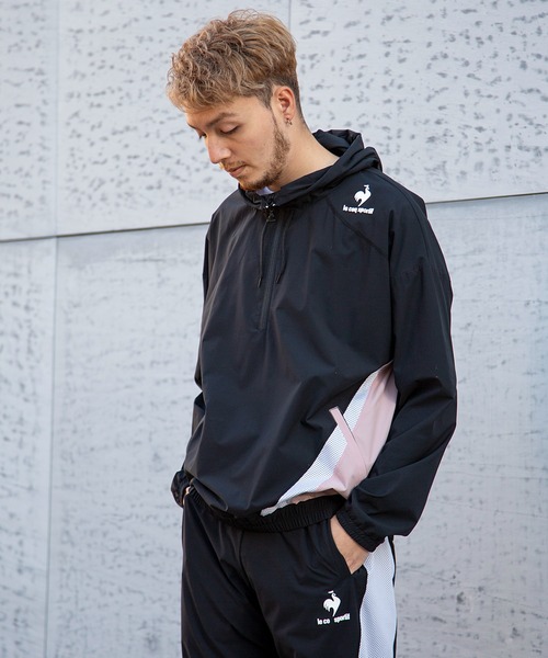 le coq sportif(ルコックスポルティフ)の「【サンスクリーン】クロスジャケット メンズ ウェア ジャケット ブルゾン トレーニング トレーニングウェア スポーツウェア(ジャージ・メンズ・ブラック/ネイビー/グレイッシュブルー・S/M/L/XL)」の7枚目の写真