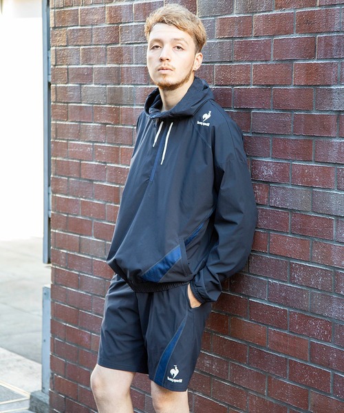 le coq sportif(ルコックスポルティフ)の「【サンスクリーン】クロスジャケット メンズ ウェア ジャケット ブルゾン トレーニング トレーニングウェア スポーツウェア(ジャージ・メンズ・ブラック/ネイビー/グレイッシュブルー・S/M/L/XL)」の9枚目の写真