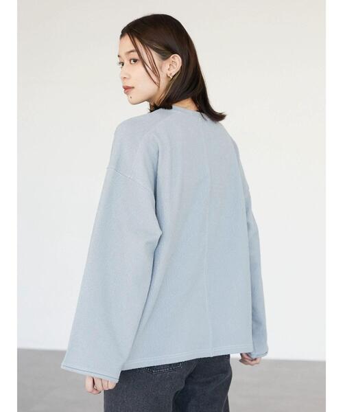 Green　Parks（グリーンパークス）の「表面感配色カットプルオーバー＊（Tシャツ/カットソー・レディース・サックスブルー/ホワイト系その他2・FREE）」の12枚目の写真