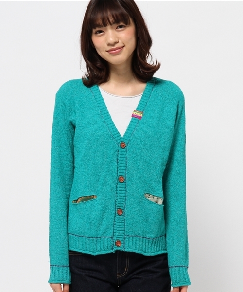 チチカカ（チチカカ）の「スラブチロリーカーディガン（カーディガン/ボレロ・レディース・グレー/ブラック/イエロー/グリーン・MEDIUM/LARGE）」の6枚目の写真