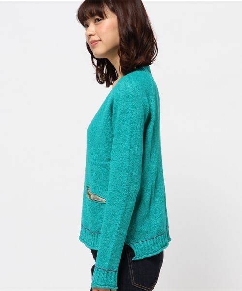 チチカカ（チチカカ）の「スラブチロリーカーディガン（カーディガン/ボレロ・レディース・グレー/ブラック/イエロー/グリーン・MEDIUM/LARGE）」の7枚目の写真