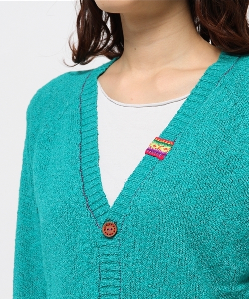 チチカカ（チチカカ）の「スラブチロリーカーディガン（カーディガン/ボレロ・レディース・グレー/ブラック/イエロー/グリーン・MEDIUM/LARGE）」の10枚目の写真