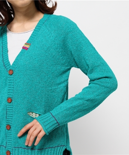 チチカカ（チチカカ）の「スラブチロリーカーディガン（カーディガン/ボレロ・レディース・グレー/ブラック/イエロー/グリーン・MEDIUM/LARGE）」の14枚目の写真