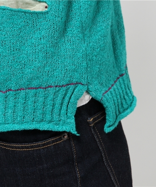 チチカカ（チチカカ）の「スラブチロリーカーディガン（カーディガン/ボレロ・レディース・グレー/ブラック/イエロー/グリーン・MEDIUM/LARGE）」の16枚目の写真