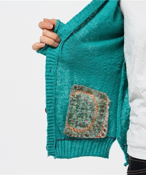 チチカカ（チチカカ）の「スラブチロリーカーディガン（カーディガン/ボレロ・レディース・グレー/ブラック/イエロー/グリーン・MEDIUM/LARGE）」の18枚目の写真