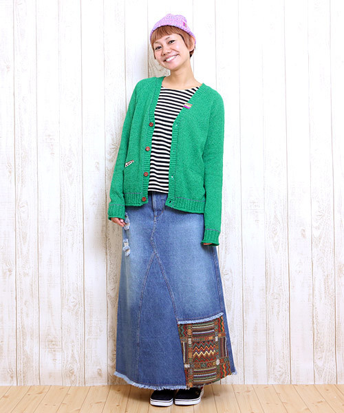 チチカカ（チチカカ）の「スラブチロリーカーディガン（カーディガン/ボレロ・レディース・グレー/ブラック/イエロー/グリーン・MEDIUM/LARGE）」の20枚目の写真