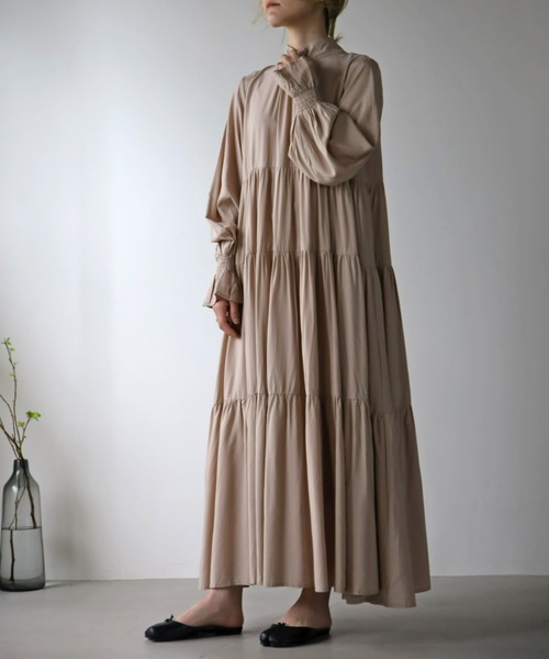 UNFIELD(アンフィールド)の「【UNFIELD】2WAYリボンティアードワンピース(ワンピース・レディース・ブラック/ベージュ・FREE)」の18枚目の写真