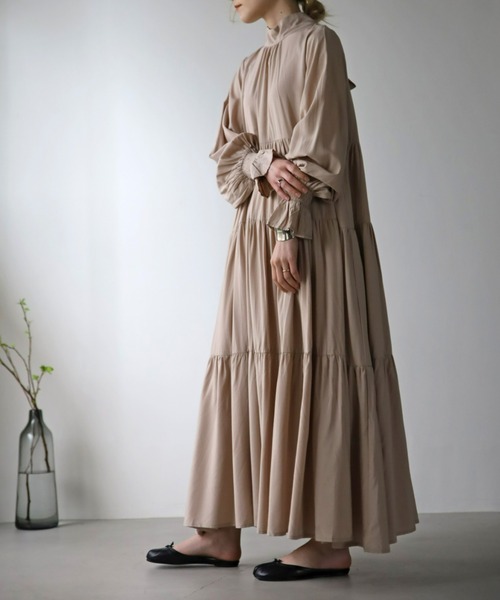 UNFIELD(アンフィールド)の「【UNFIELD】2WAYリボンティアードワンピース(ワンピース・レディース・ブラック/ベージュ・FREE)」の19枚目の写真