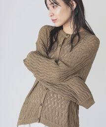 B:MING by BEAMS（ビーミングバイビームス）の「B:MING by BEAMS / 柄編み シアー カーディガン 22SS（カーディガン/ボレロ）」