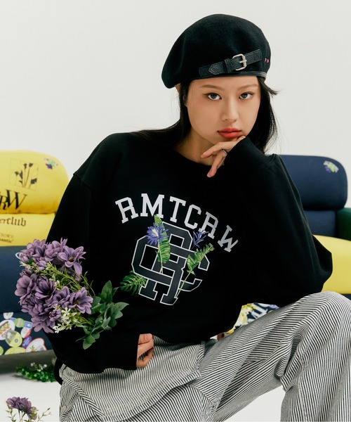 ROMANTIC CROWN(ロマンティッククラウン)の「【ROMANTIC CROWN】RC LOGO SELVAS SWEAT SHIRT / ロマンティッククラウン RC ロゴ セルバス スウェットシャツ(スウェット・メンズ・ライトグレー/ブラック・MEDIUM/LARGE/SMALL/X-LARGE)」の2枚目の写真