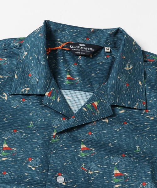 KRIFF MAYER（クリフメイヤー）の「さらさらエアー開襟半袖シャツ（シャツ/ブラウス・メンズ・その他5/ネイビー/カラフル/チャコール/キャメル・LARGE/MEDIUM/SMALL/X-LARGE）」の17枚目の写真