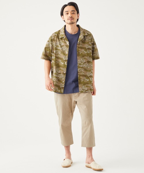 KRIFF MAYER（クリフメイヤー）の「さらさらエアー開襟半袖シャツ（シャツ/ブラウス・メンズ・その他5/ネイビー/カラフル/チャコール/キャメル・LARGE/MEDIUM/SMALL/X-LARGE）」の11枚目の写真