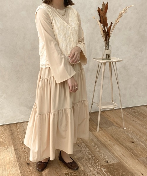 apres jour clair(アプレジュールクレア)の「【apresjour clair】レースベスト(ベスト・レディース・ベージュ/アイボリー・X-LARGE/フリー)」の6枚目の写真